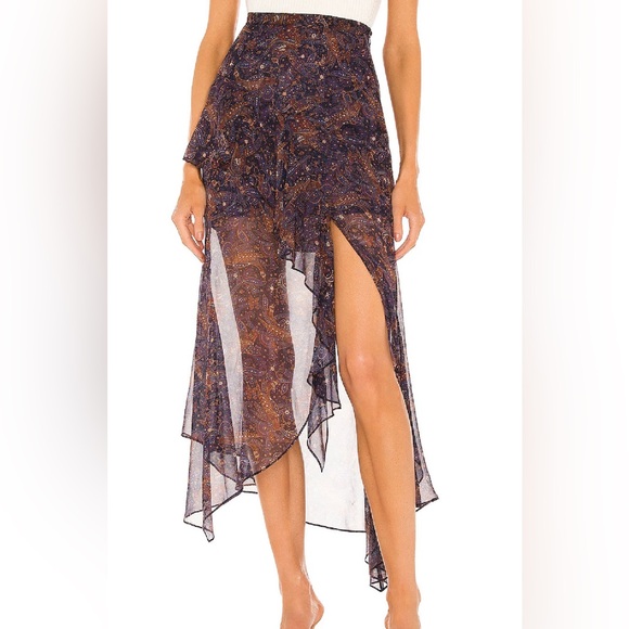 Veronica Beard NWT Trixie Silk Handkerchief Chiffon Ruffle Asymmetric Midi 4 - Picture 5 of 16